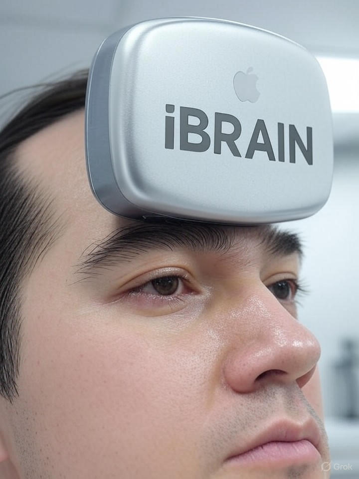 Image that is a representation of Apple's New iBrain Implant Promises to Read Minds, But Only for Targeted Ads