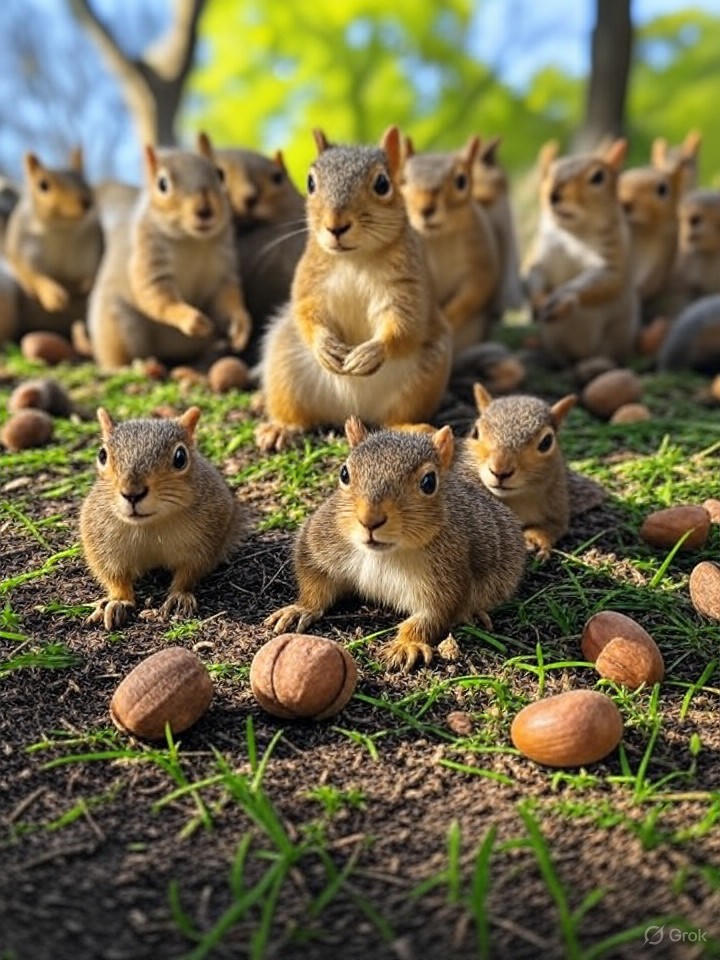 Image that is a representation of Rebellious Squirrels Stage Nut Heist, Demand Better Park Real Estate