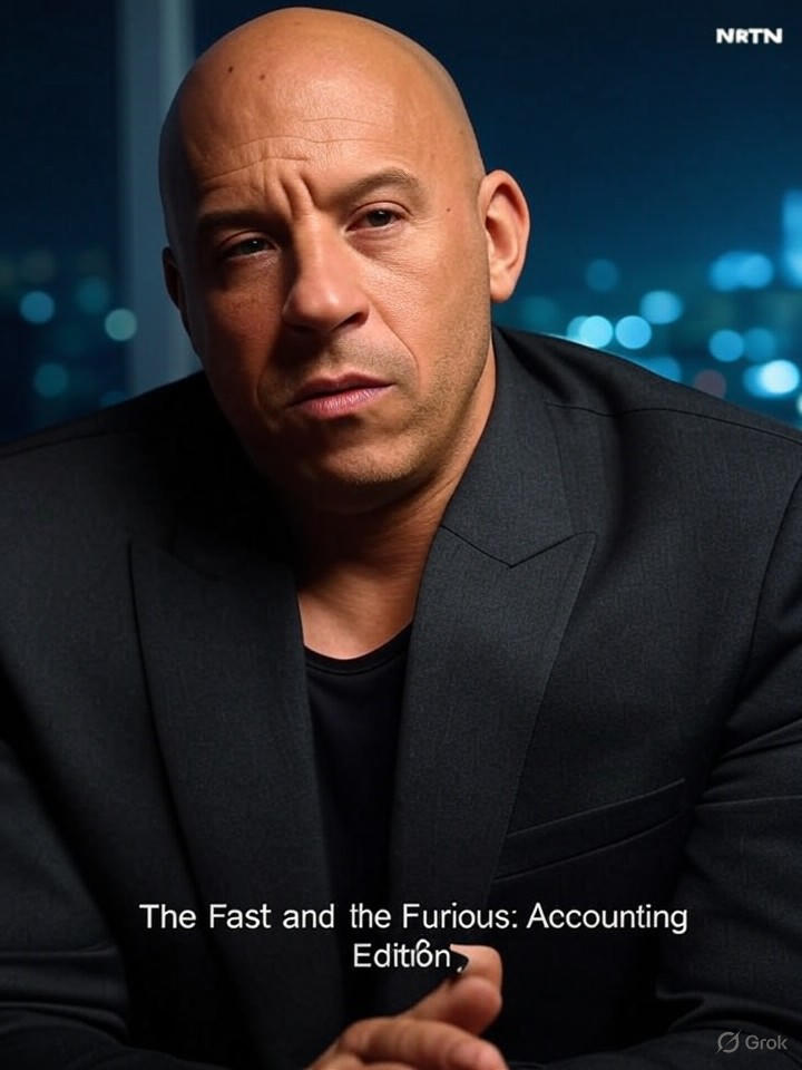 Image that is a representation of Hollywood's New Blockbuster: 'The Fast and the Furious: Accounting Edition' Starring Vin Diesel as a Tax Auditor