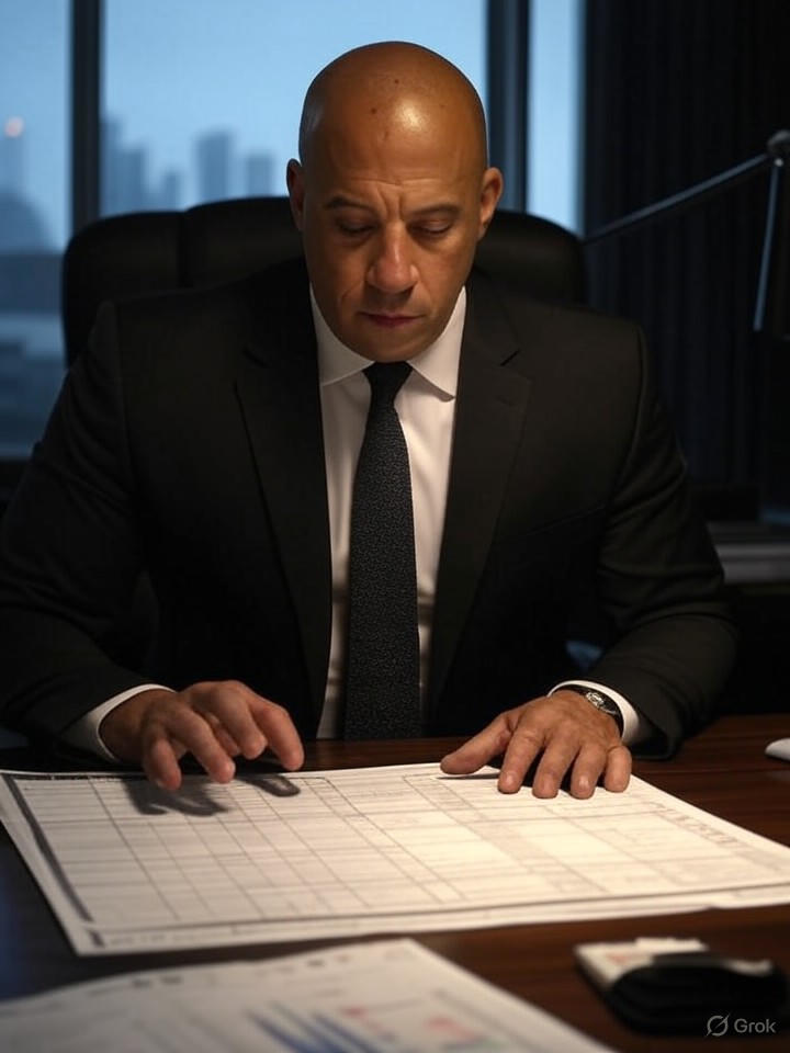 Image that is a representation of Hollywood's New Blockbuster: 'The Fast and the Furious: Accounting Edition' Starring Vin Diesel as a Tax Auditor
