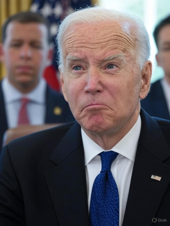 Image that is a representation of President Biden's Latest Gaffe: Declares War on His Own Teleprompter During Live Address