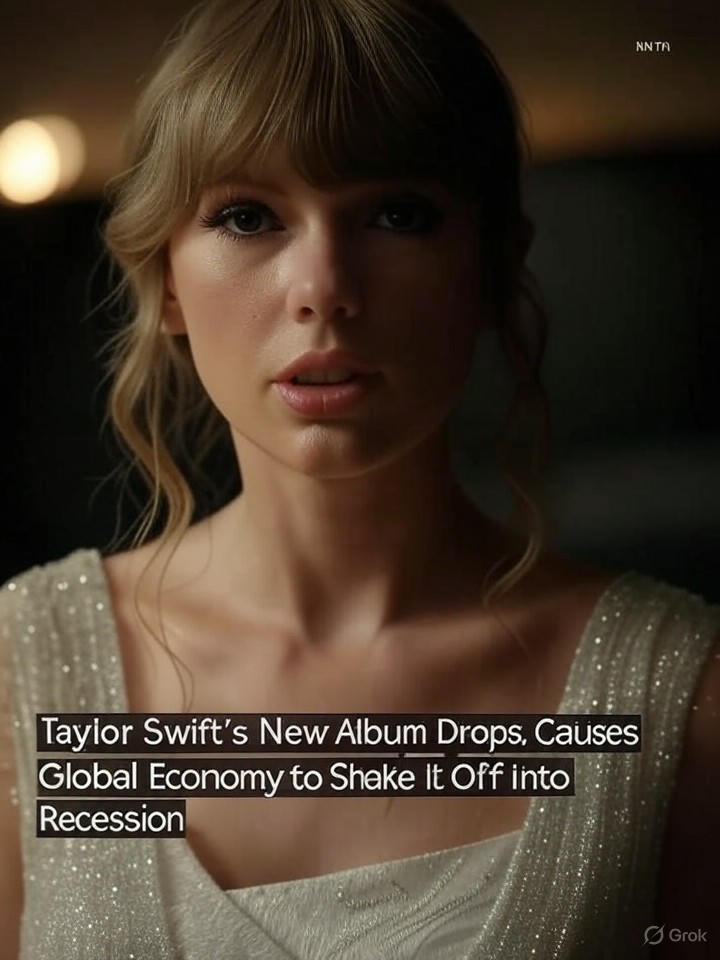 Image that is a representation of Taylor Swift's New Album Drops, Causes Global Economy to Shake It Off Into Recession
