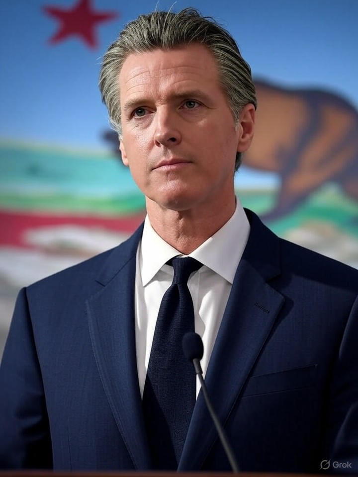 Image that is a representation of Newsom Pledges to 'California-fy' America: From Golden State Mess to National Distress