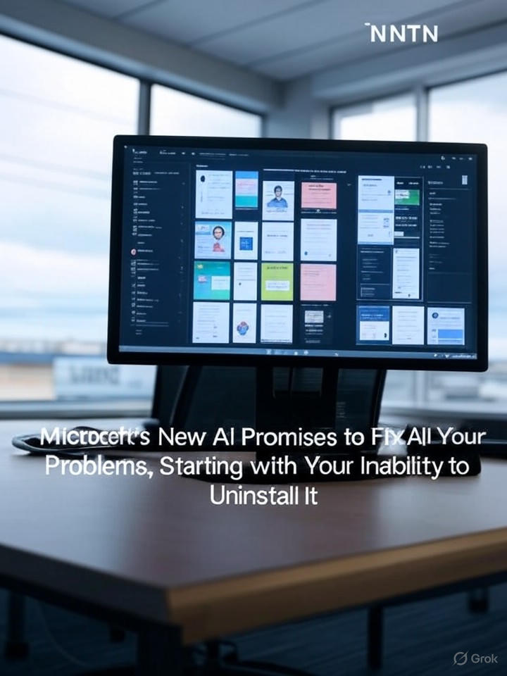 Image that is a representation of Microsoft's New AI Promises to Fix All Your Problems, Starting with Your Inability to Uninstall It