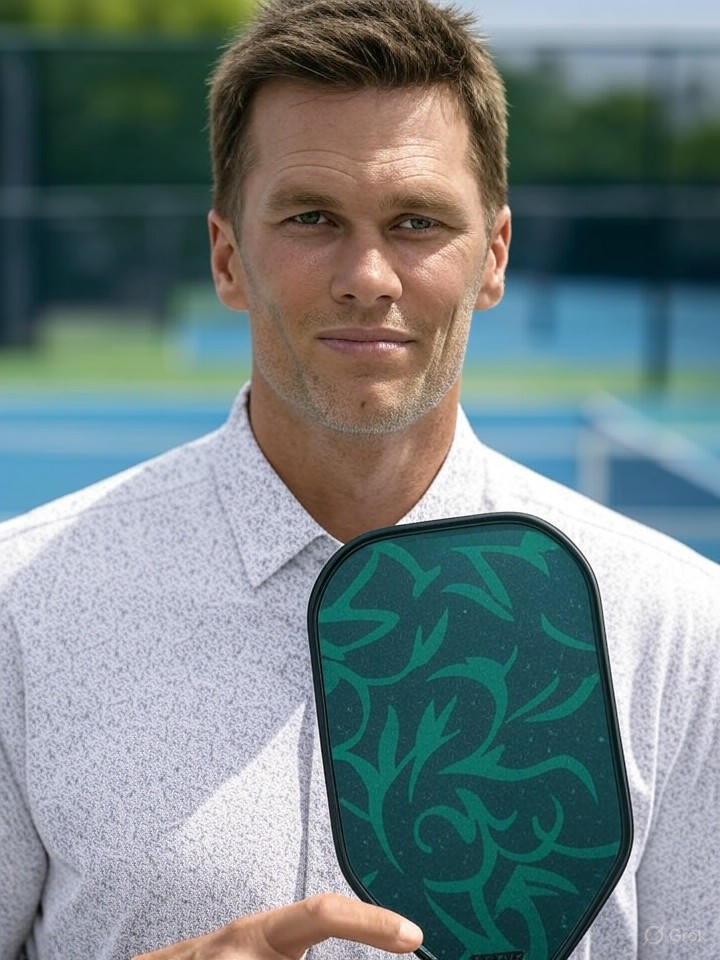 Image that is a representation of Tom Brady Retires Again, This Time to Become a Professional Pickleball Commentator