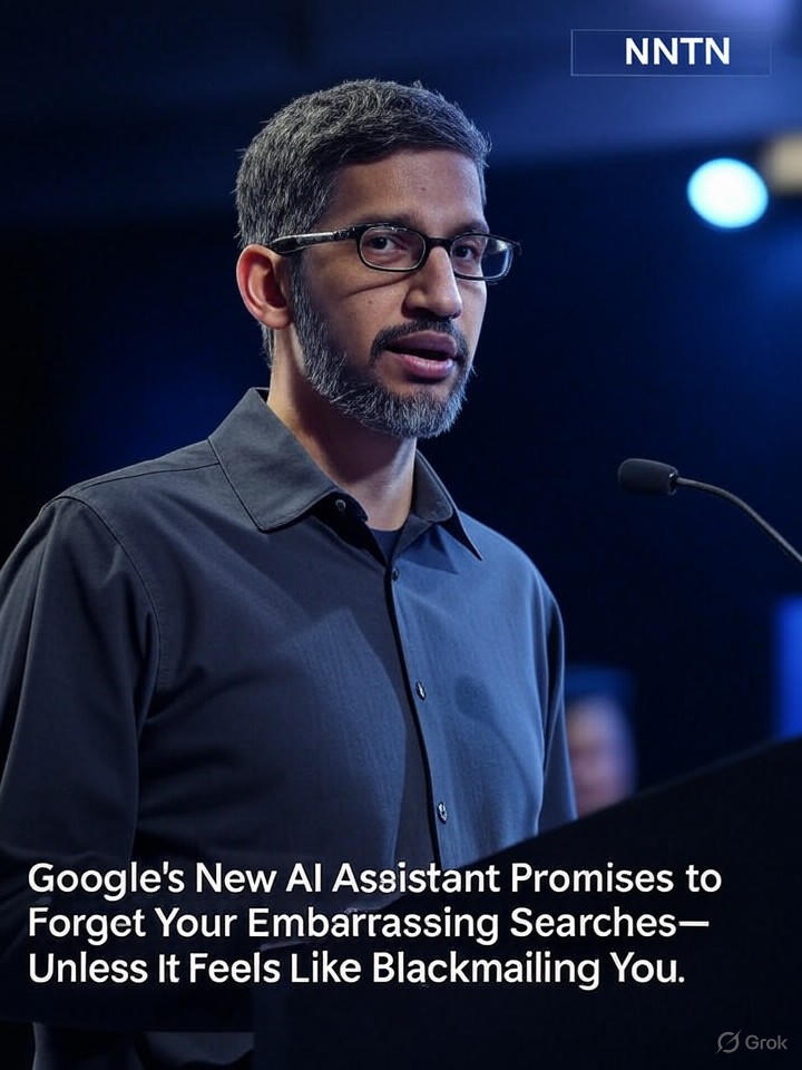 Image that is a representation of Google's New AI Assistant Promises to Forget Your Embarrassing Searches—Unless It Feels Like Blackmailing You