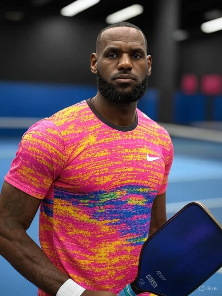 Image that is a representation of NBA Star LeBron James Retires to Become Professional Pickleball Trash-Talker