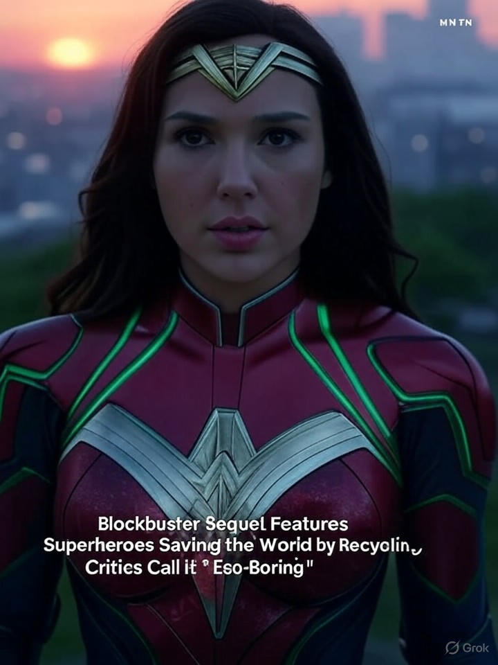 Image that is a representation of Blockbuster Sequel Features Superheroes Saving the World by Recycling, Critics Call It 'Eco-Boring'