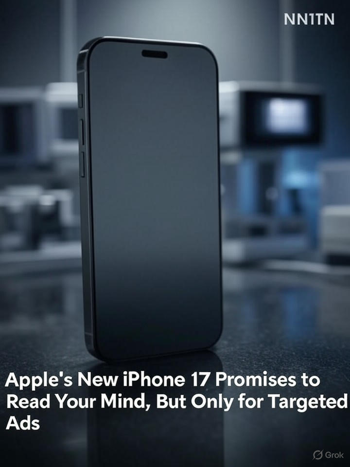 Image that is a representation of Apple's New iPhone 17 Promises to Read Your Mind, But Only for Targeted Ads