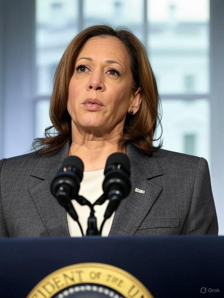 Image that is a representation of President Harris Declares War on Soggy Cereal, Vows to Make Breakfast Great Again