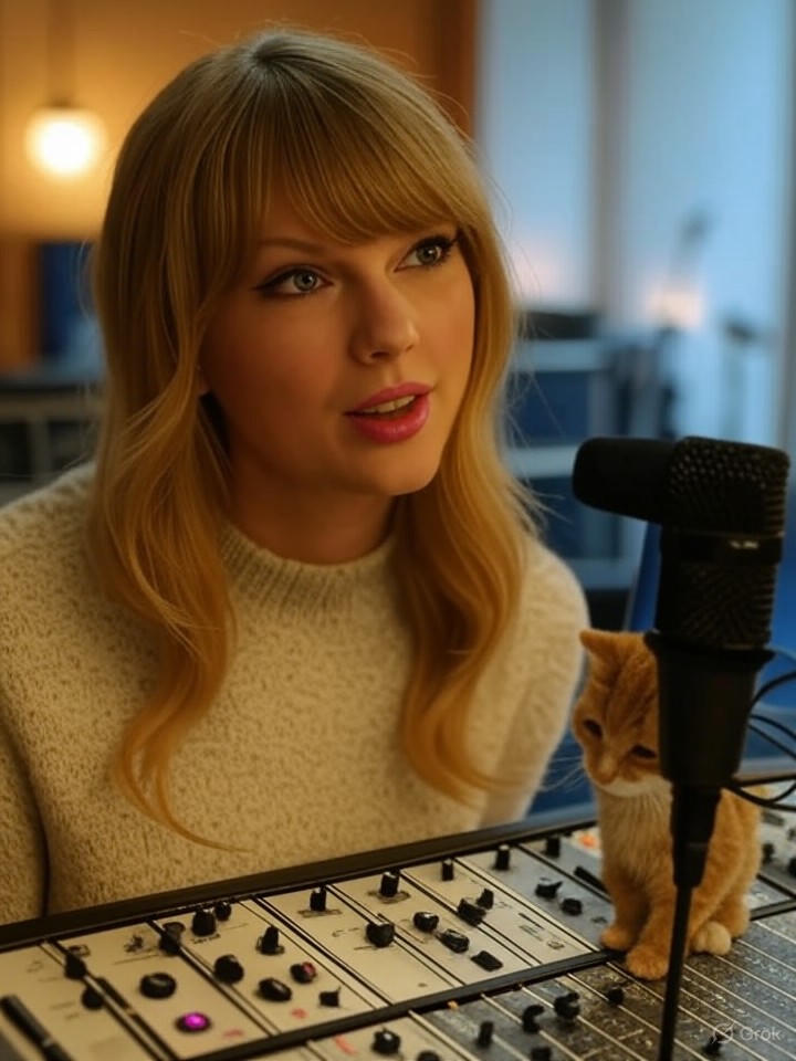 Image that is a representation of Taylor Swift's Latest Album Drops, Featuring Duets with Her Cats and a Surprise Track About Tax Evasion