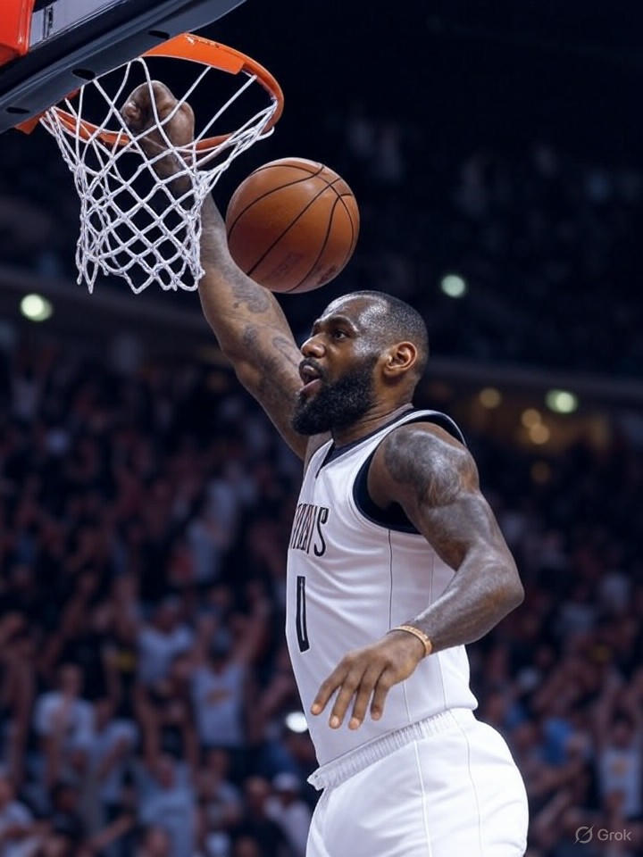 Image that is a representation of NBA Star Dunks So Hard, He Shatters Backboard and Local Zoning Laws
