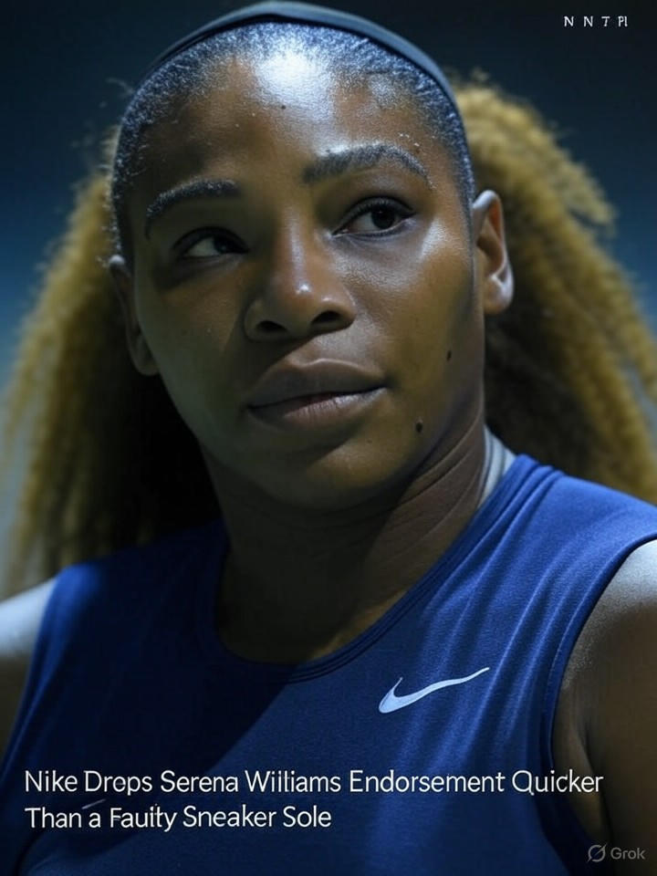 Image that is a representation of Nike Drops Serena Williams Endorsement Quicker Than a Faulty Sneaker Sole