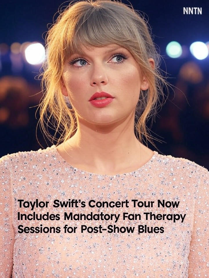 Image that is a representation of Taylor Swift's Concert Tour Now Includes Mandatory Fan Therapy Sessions for Post-Show Blues