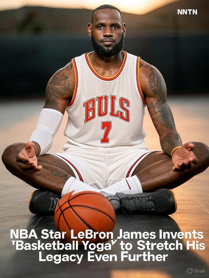 Image that is a representation of NBA Star LeBron James Invents 'Basketball Yoga' to Stretch His Legacy Even Further