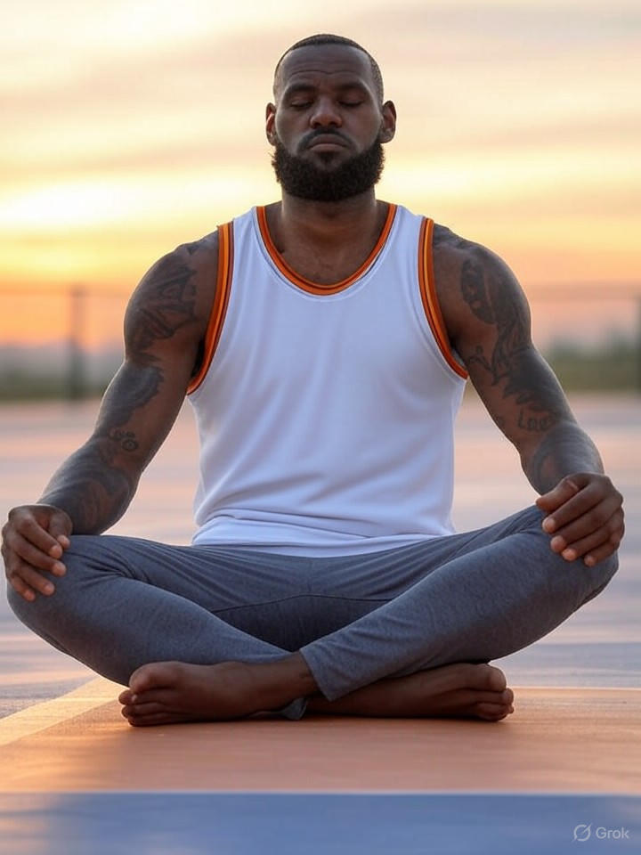 Image that is a representation of NBA Star LeBron James Invents 'Basketball Yoga' to Stretch His Legacy Even Further