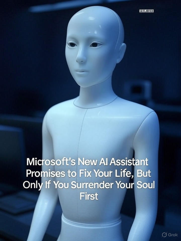 Image that is a representation of Microsoft's New AI Assistant Promises to Fix Your Life, But Only If You Surrender Your Soul First