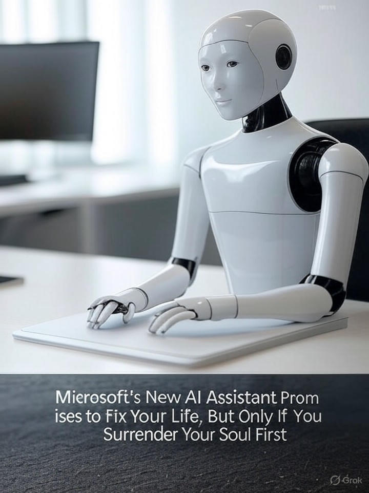 Image that is a representation of Microsoft's New AI Assistant Promises to Fix Your Life, But Only If You Surrender Your Soul First