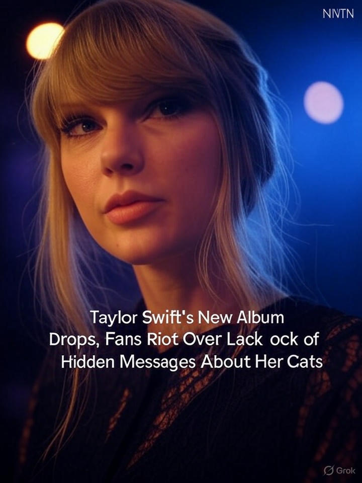 Image that is a representation of Taylor Swift's New Album Drops, Fans Riot Over Lack of Hidden Messages About Her Cats