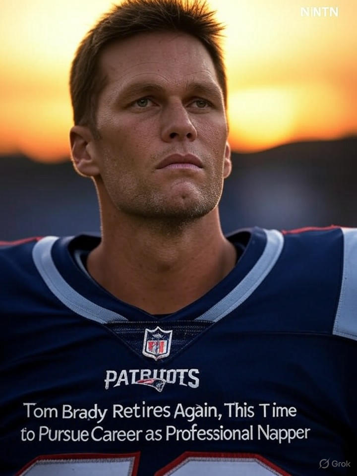 Image that is a representation of Tom Brady Retires Again, This Time to Pursue Career as Professional Napper