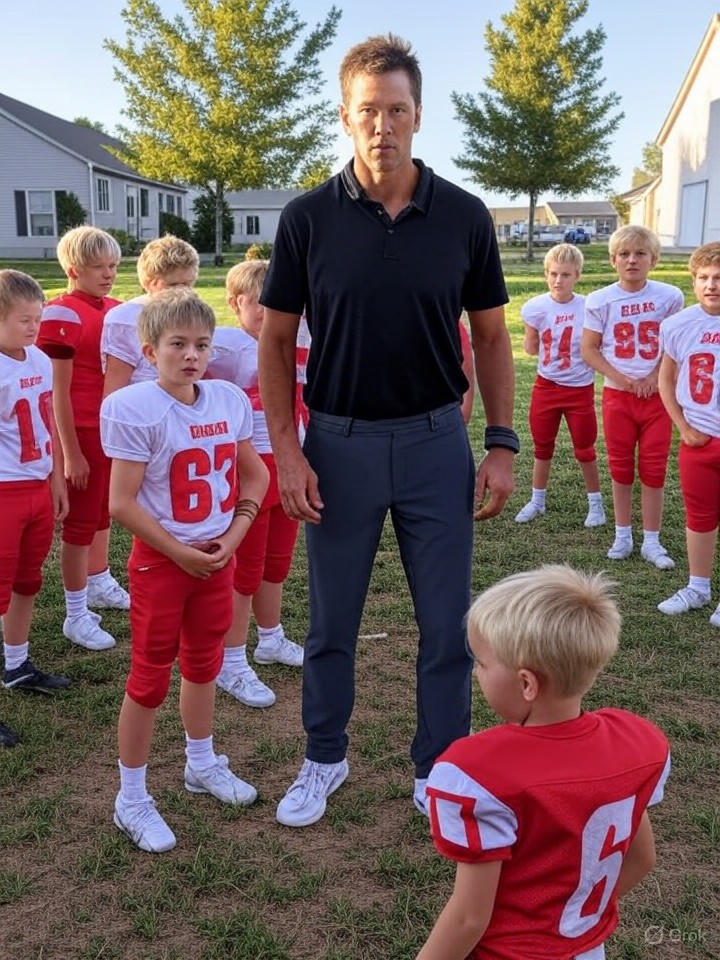 Image that is a representation of Tom Brady Retires Again, This Time to Coach His Own Clones in Backyard League