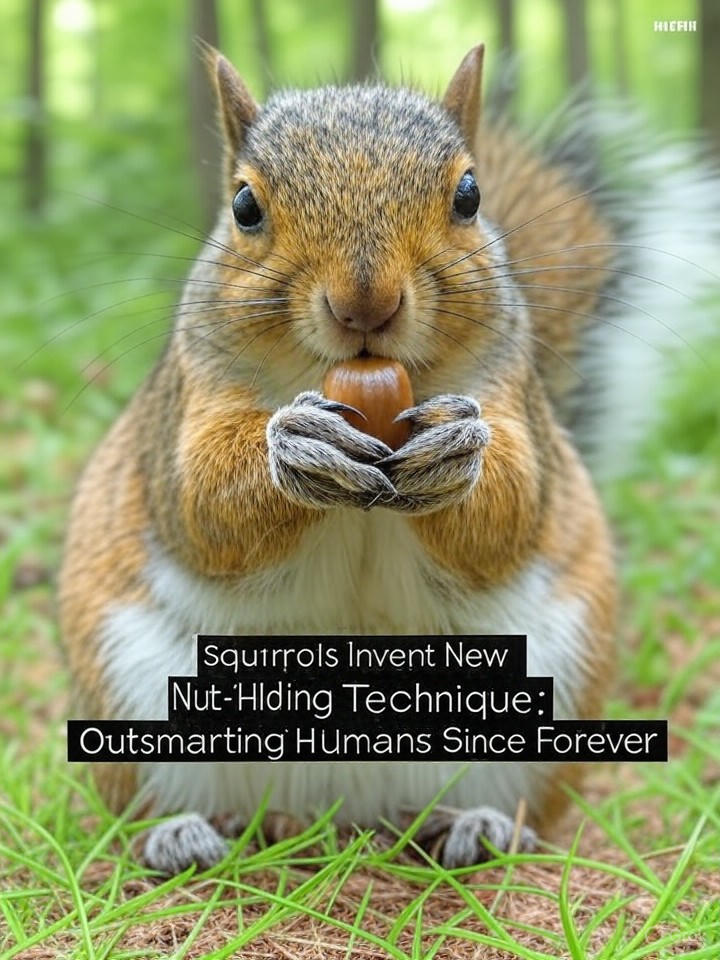 Image that is a representation of Squirrels Invent New Nut-Hiding Technique: Outsmarting Humans Since Forever