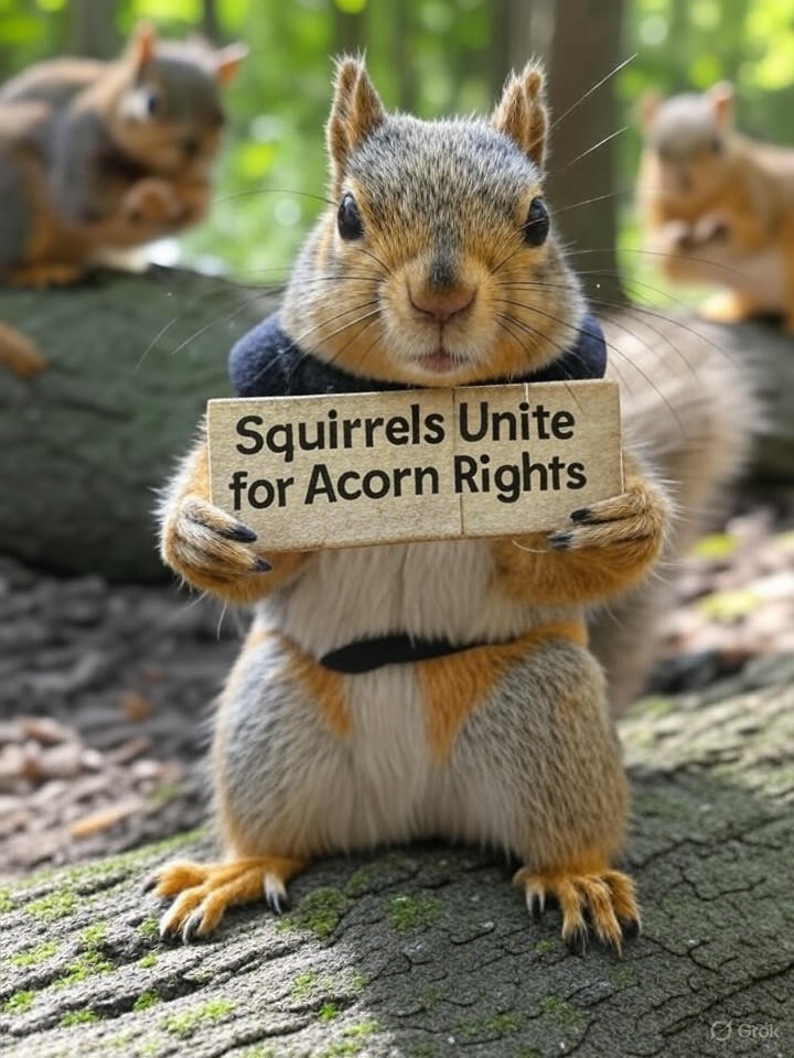 Squirrels Unionize, Demand Acorns with Benefits and Hazard Pay for Nut Cracking