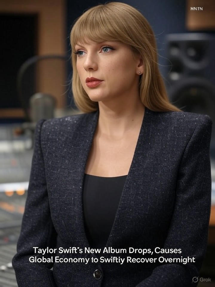 Image that is a representation of Taylor Swift's New Album Drops, Causes Global Economy to Swiftly Recover Overnight