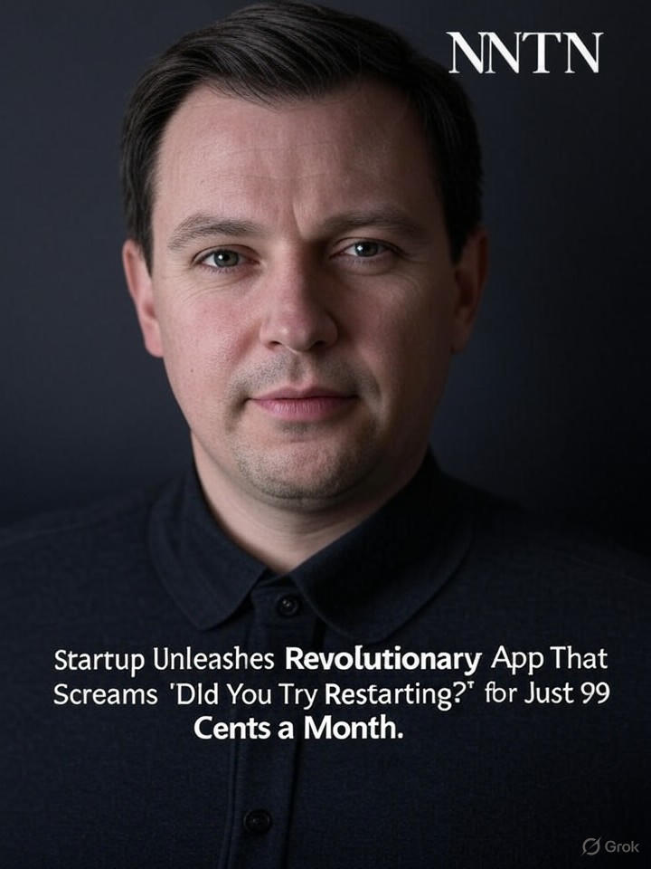Image that is a representation of Startup Unleashes Revolutionary App That Screams 'Did You Try Restarting?' for Just 99 Cents a Month