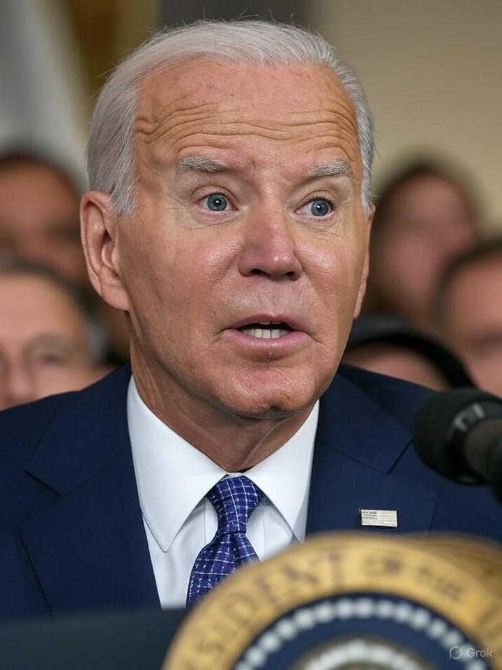 Image that is a representation of Biden's Latest Gaffe: Declares War on His Own Shoelaces During Press Conference