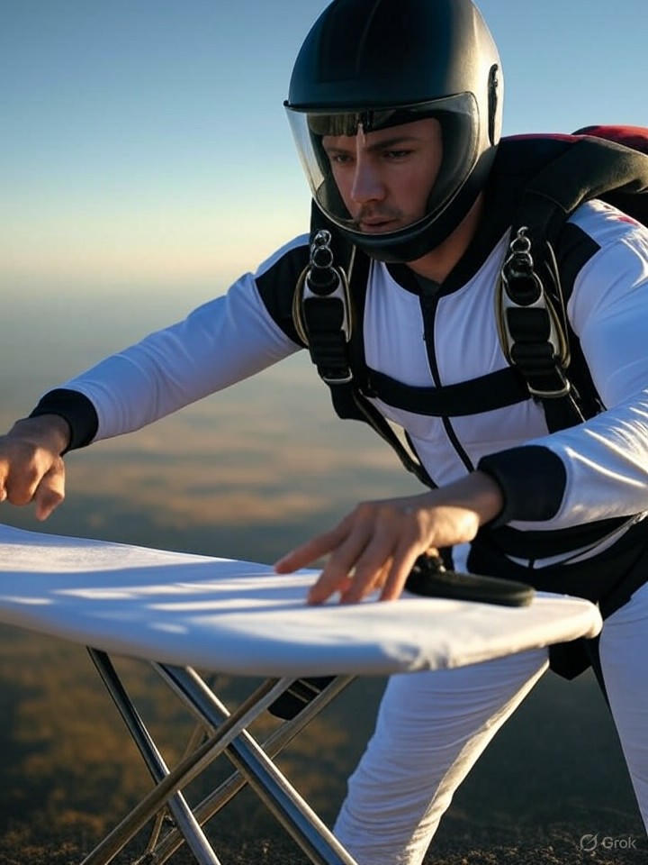 Extreme Ironing League Crowns New Champ: Pressing Shirts While Skydiving