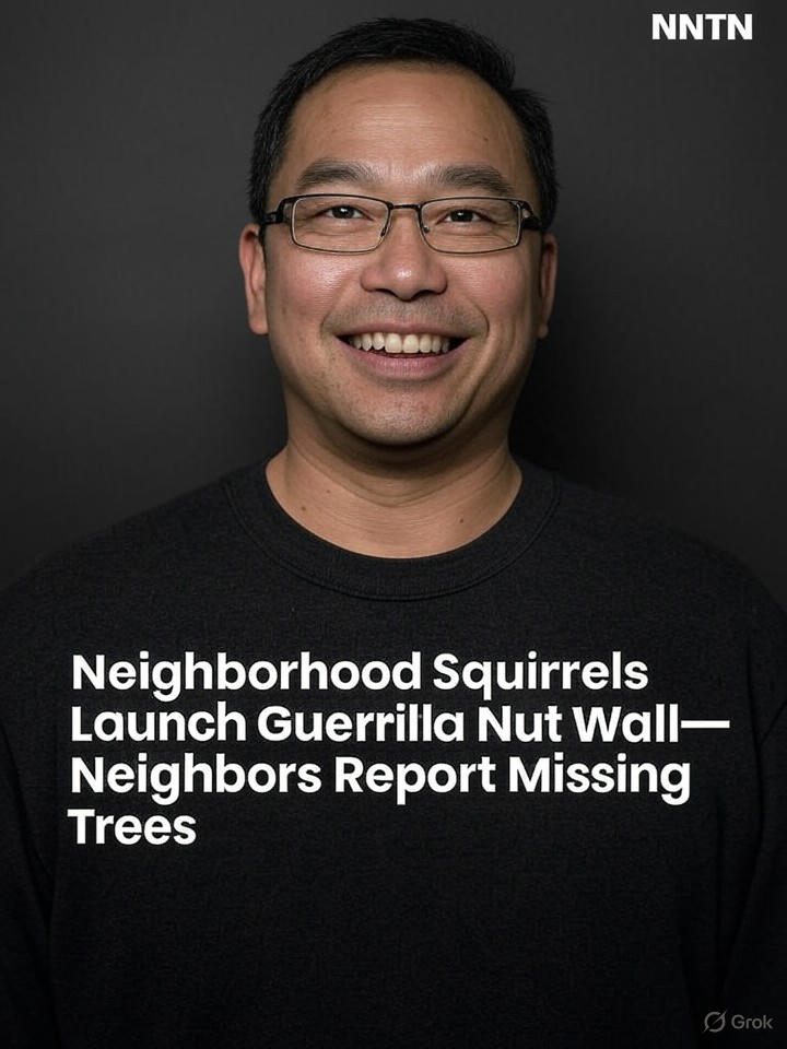 Image that is a representation of Neighborhood Squirrels Launch Guerrilla Nut Wall—Neighbors Report Missing Trees