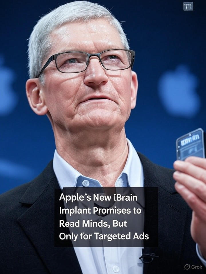 Image for Apple's New iBrain Implant Promises to Read Minds, But Only for Targeted Ads Image that is a representation of Apple's New iBrain Implant Promises to Read Minds, But Only for Targeted Ads