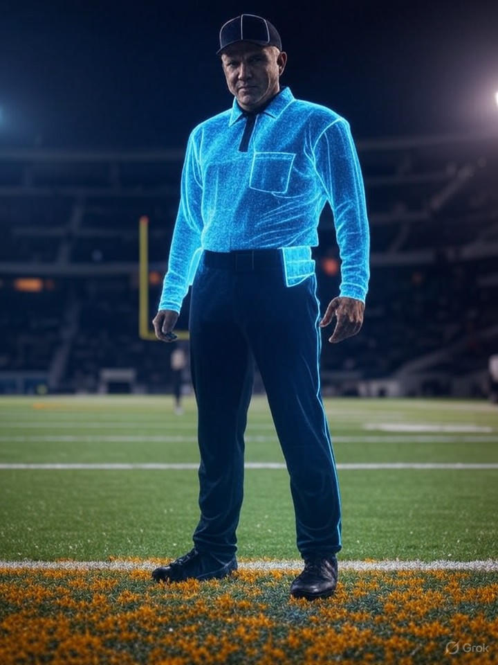 Image that is a representation of NFL Introduces Holographic Referees to Avoid Human Error and Fan Riots