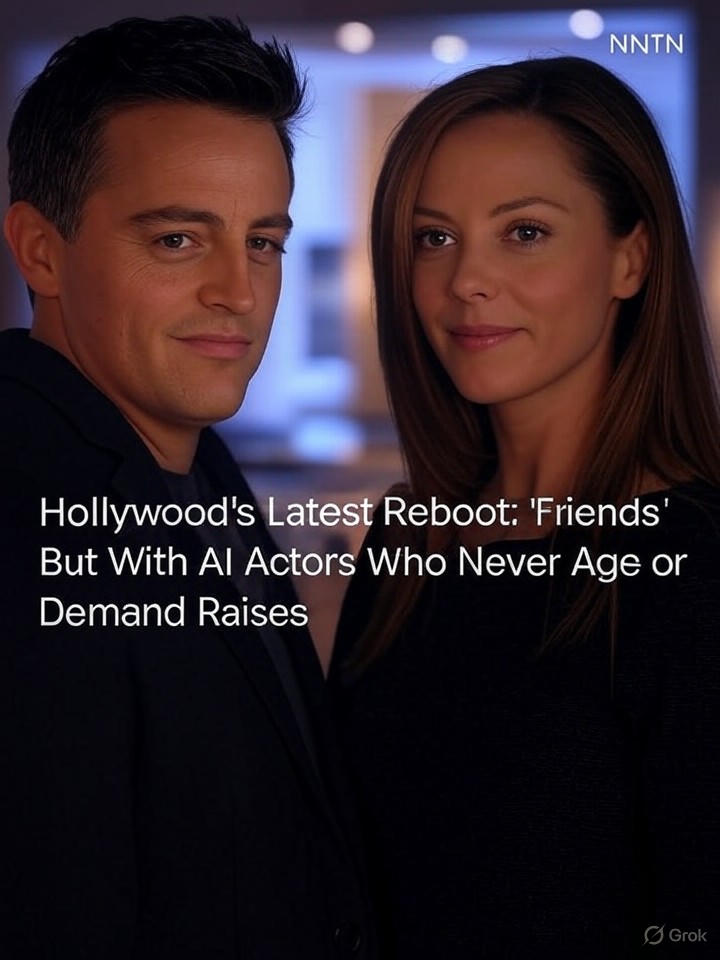 Image for Hollywood's Latest Reboot: 'Friends' But With AI Actors Who Never Age or Demand Raises Image that is a representation of Hollywood's Latest Reboot: 'Friends' But With AI Actors Who Never Age or Demand Raises