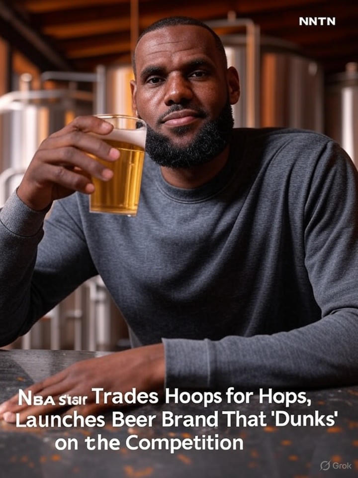 Image for NBA Star Trades Hoops for Hops, Launches Beer Brand That 'Dunks' on the Competition Image that is a representation of NBA Star Trades Hoops for Hops, Launches Beer Brand That 'Dunks' on the Competition