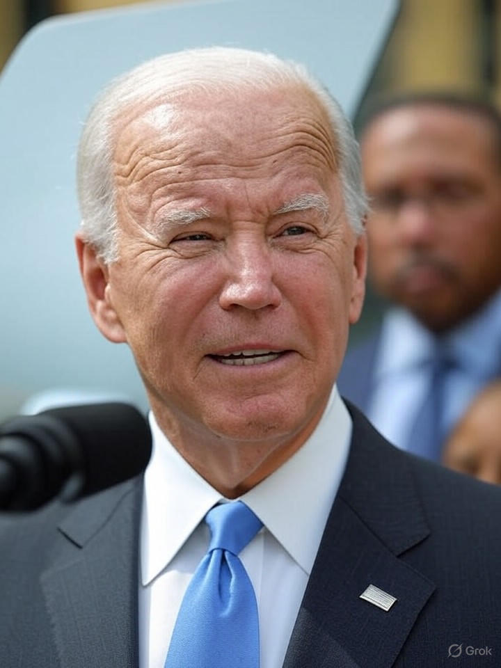 Image that is a representation of Biden's Latest Gaffe: Declares War on His Own Teleprompter During Press Conference