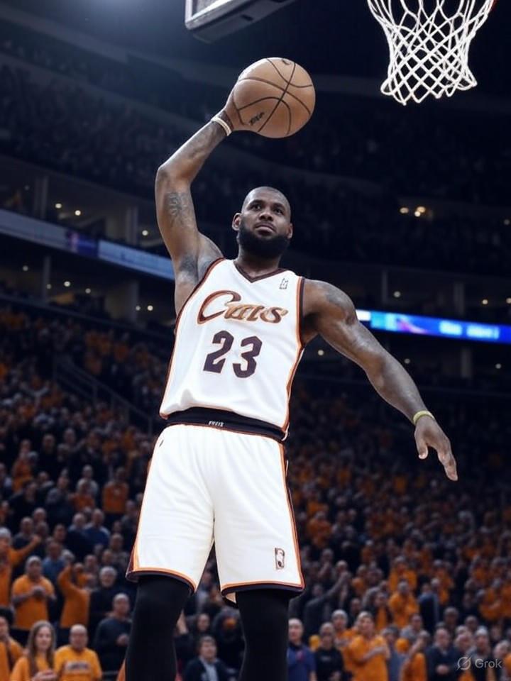 Image for NBA Star LeBron James Invents New Dunk: The 'Retirement Fake-Out' Slam Image that is a representation of NBA Star LeBron James Invents New Dunk: The 'Retirement Fake-Out' Slam