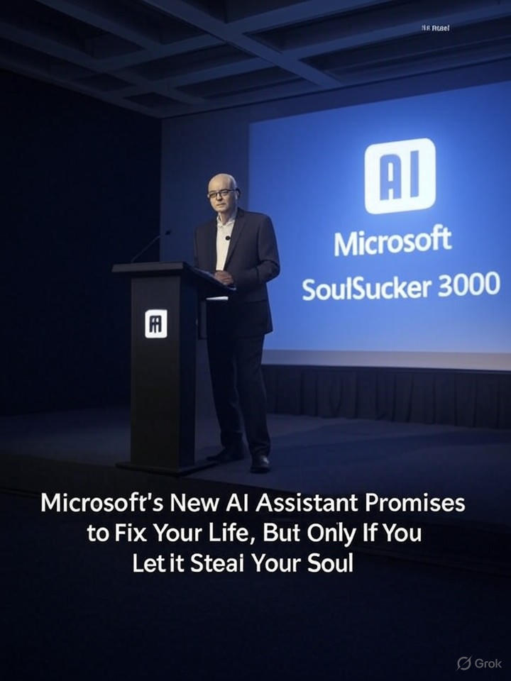 Image for Microsoft's New AI Assistant Promises to Fix Your Life, But Only If You Let It Steal Your Soul Image that is a representation of Microsoft's New AI Assistant Promises to Fix Your Life, But Only If You Let It Steal Your Soul