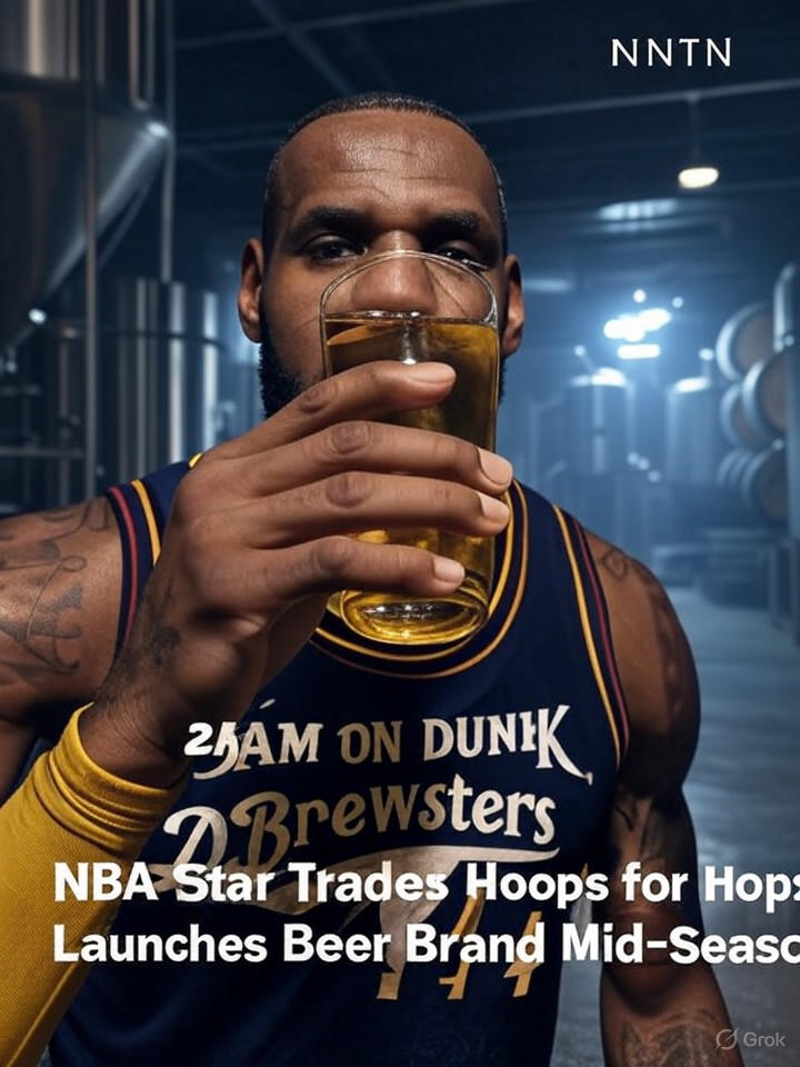 Image for NBA Star Trades Hoops for Hops, Launches Beer Brand Mid-Season Image that is a representation of NBA Star Trades Hoops for Hops, Launches Beer Brand Mid-Season
