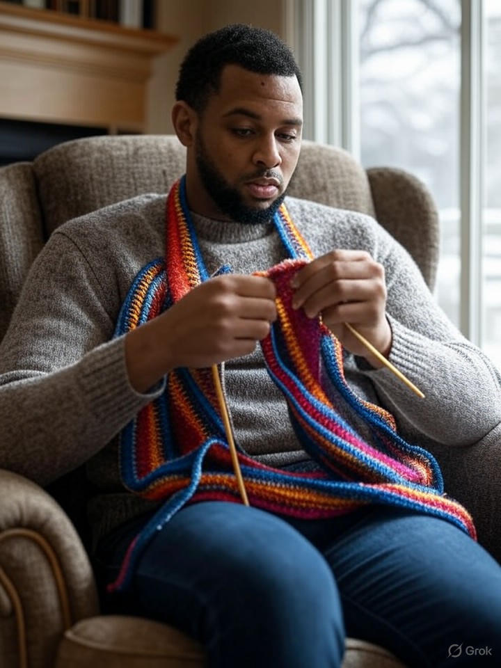 Image for NBA Star Trades Basketball for Knitting, Claims It's the Real Slam Dunk Image that is a representation of NBA Star Trades Basketball for Knitting, Claims It's the Real Slam Dunk