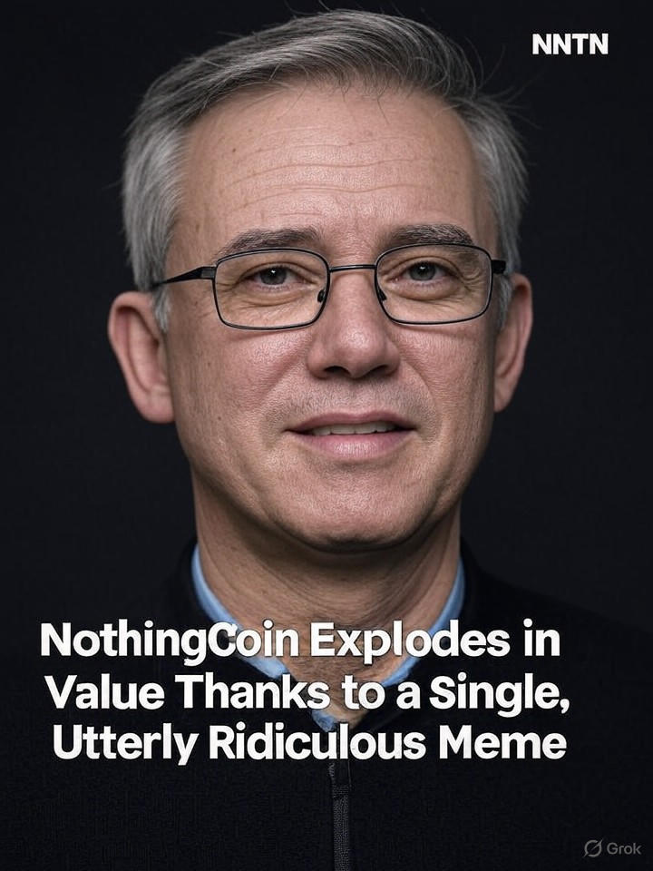 Image that is a representation of NothingCoin Explodes in Value Thanks to a Single, Utterly Ridiculous Meme