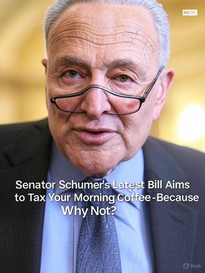 Image for Senator Schumer's Latest Bill Aims to Tax Your Morning Coffee – Because Why Not? Image that is a representation of Senator Schumer's Latest Bill Aims to Tax Your Morning Coffee – Because Why Not?