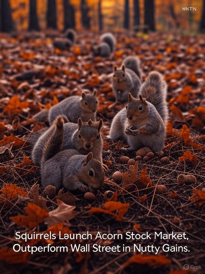 Image that is a representation of Squirrels Launch Acorn Stock Market, Outperform Wall Street in Nutty Gains