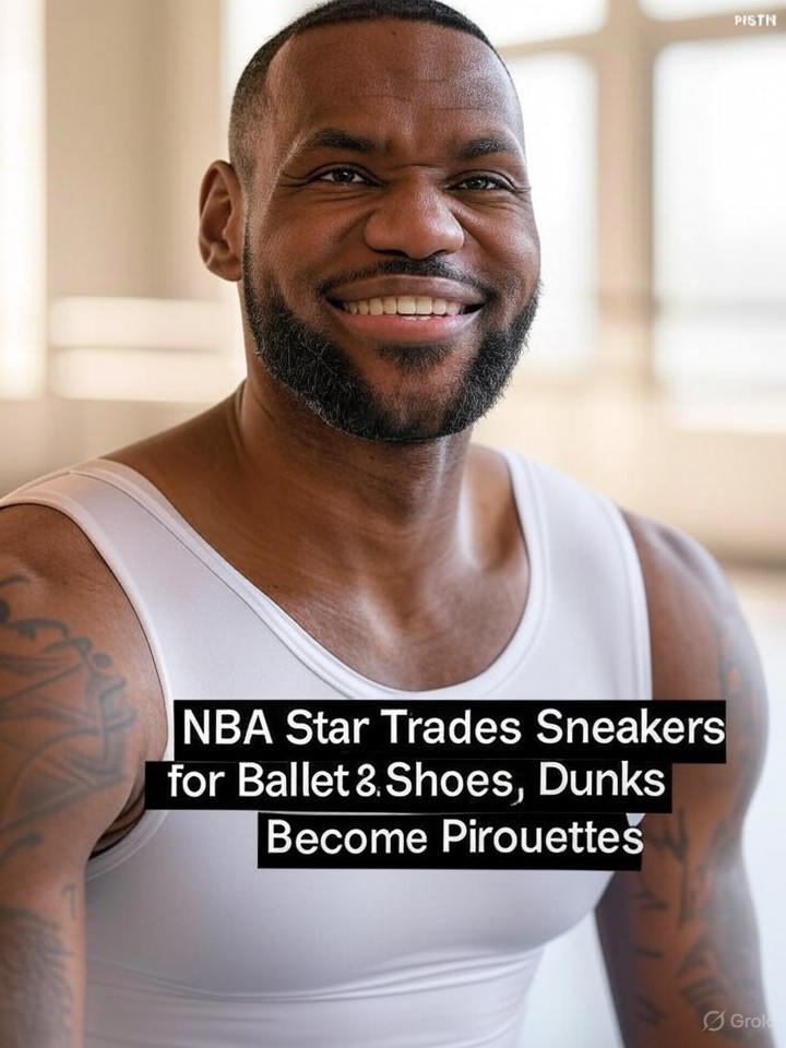 Image for NBA Star Trades Sneakers for Ballet Shoes, Dunks Become Pirouettes Image that is a representation of NBA Star Trades Sneakers for Ballet Shoes, Dunks Become Pirouettes