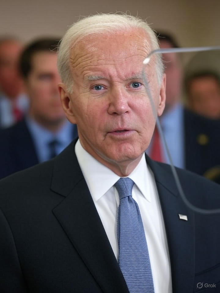 Image that is a representation of Biden's Latest Gaffe: Declares War on His Own Teleprompter