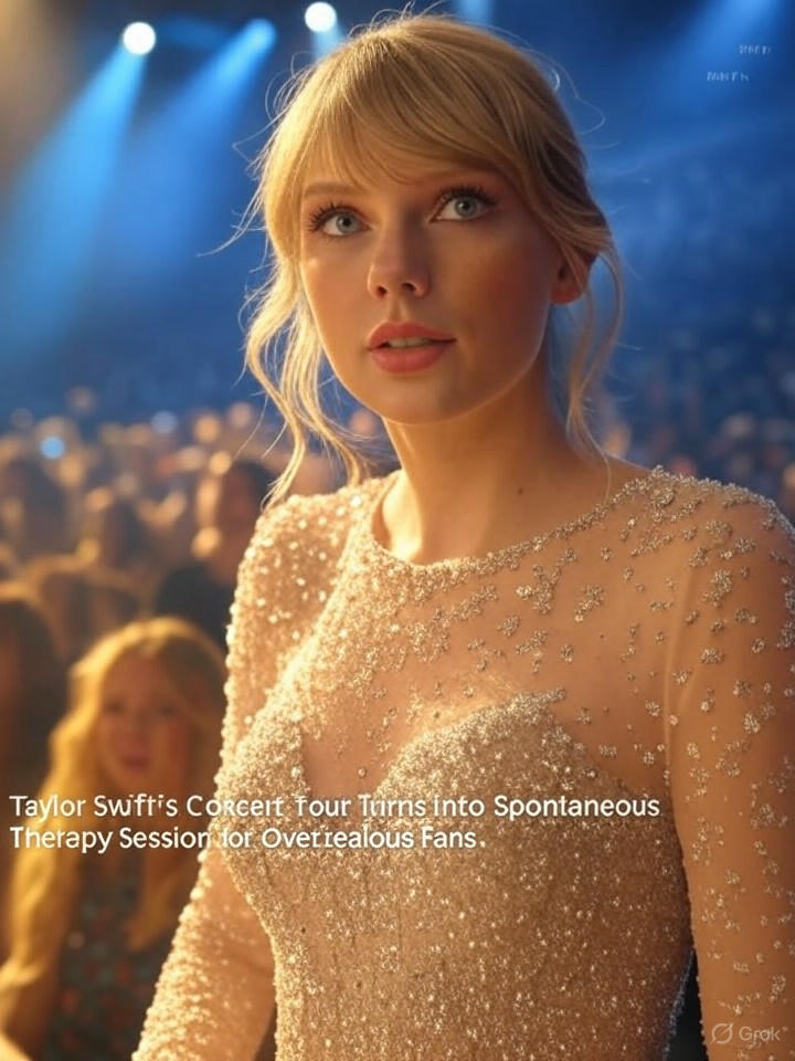 Image for Taylor Swift's Concert Tour Turns into Spontaneous Therapy Session for Overzealous Fans Image that is a representation of Taylor Swift's Concert Tour Turns into Spontaneous Therapy Session for Overzealous Fans