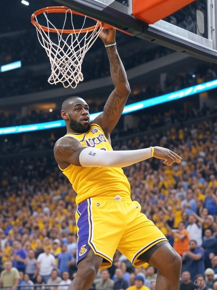 Image that is a representation of NBA Star LeBron James Invents New Dunk: The 'Retirement Fake-Out' to Keep Fans on Edge