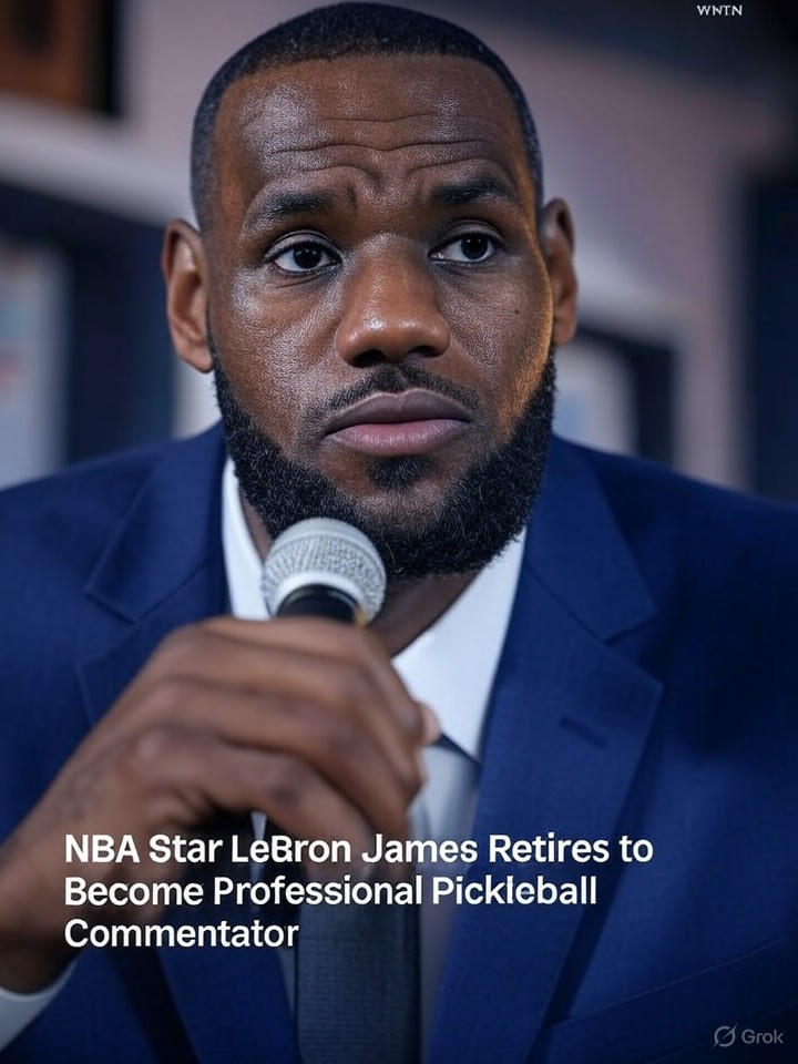 Image that is a representation of NBA Star LeBron James Retires to Become Professional Pickleball Commentator