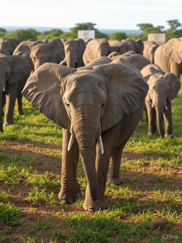 Image for Elephants in Africa Form Union, Demand Better Working Conditions and More Peanuts Image that is a representation of Elephants in Africa Form Union, Demand Better Working Conditions and More Peanuts